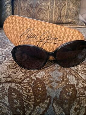 Maui Jim Women's Polarized Sunglasses - Dark Brown Frames with Dark Lenses